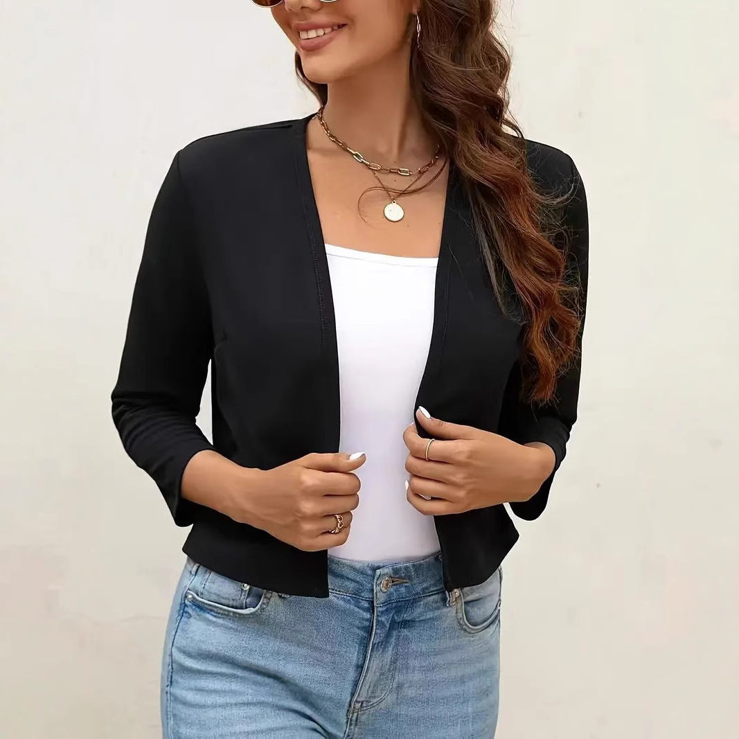 Damen Luftiger Cardigan mit offenem Frontdesign und ¾-Ärmeln Stalluxe