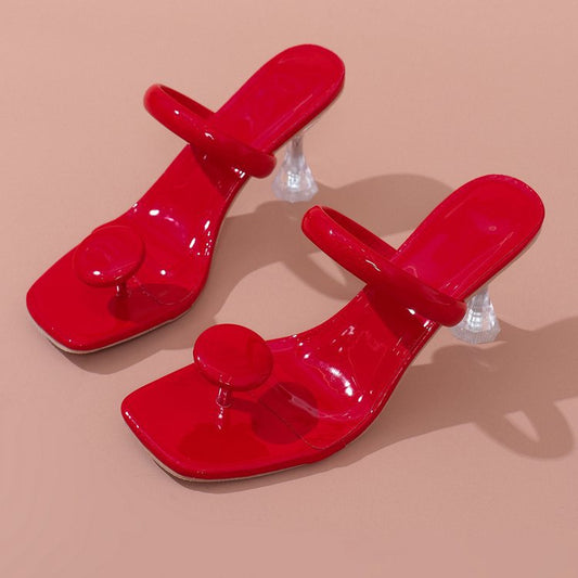 Damen elegante Sandalen mit transparentem Absatz und modischem Design Stalluxe