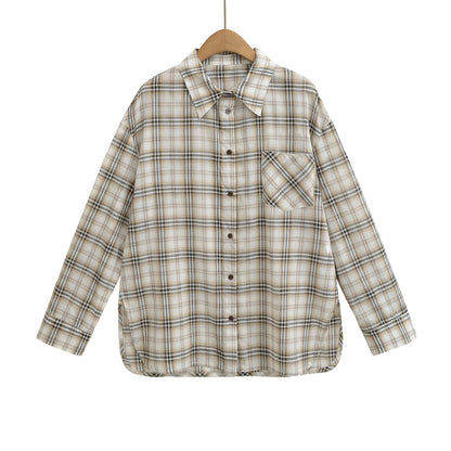 Damen lässige Karoshirt mit oversized Schnitt und praktischer Brusttasche Stalluxe