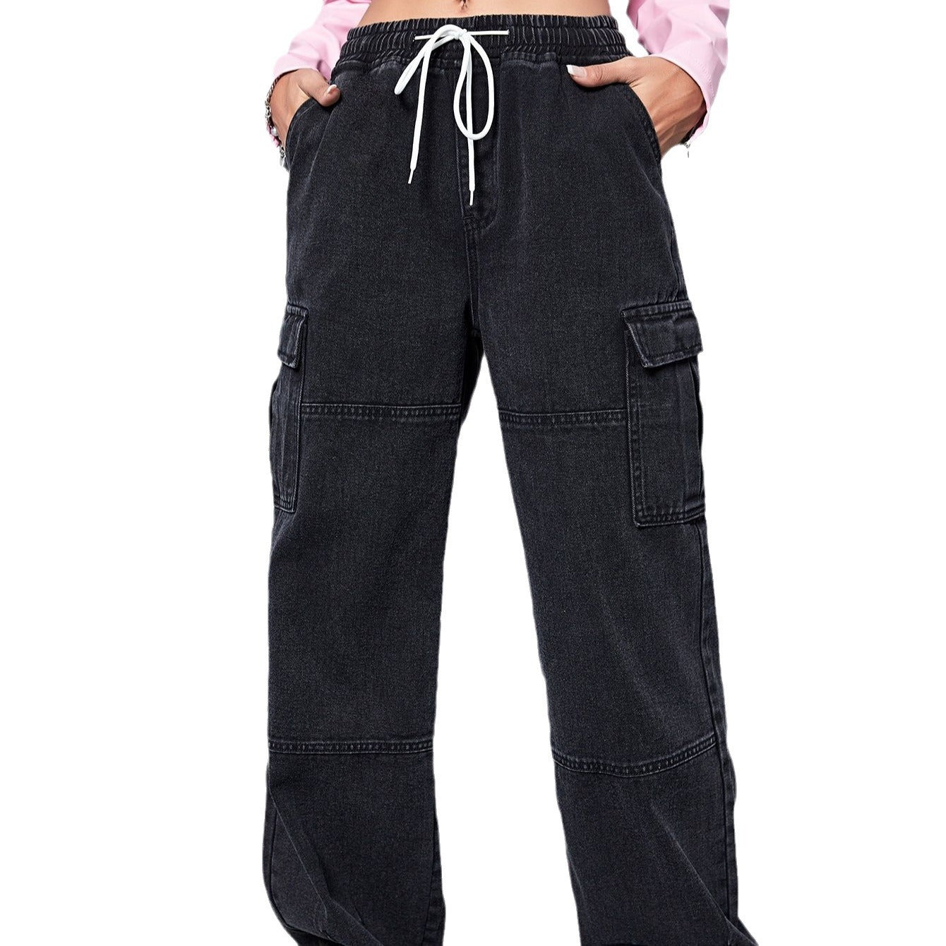 Damen Cargo-Jeans mit lässigem Schnitt und praktischen Seitentaschen Stalluxe