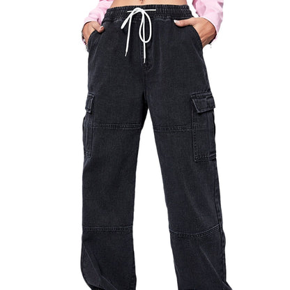 Damen Cargo-Jeans mit lässigem Schnitt und praktischen Seitentaschen Stalluxe