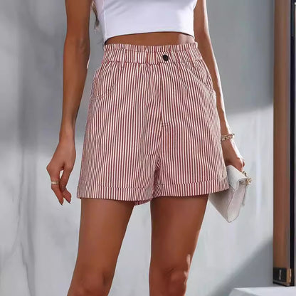 Damen elegante Streifen-Shorts Stalluxe