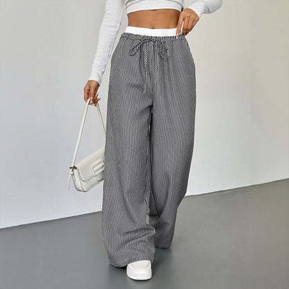 Damen Schneiderhose mit weitem Bein und elastischem Bund Stalluxe
