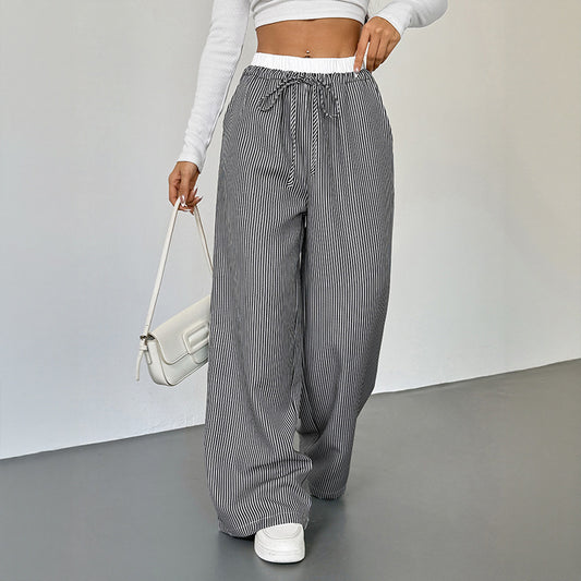 Damen Schneiderhose mit weitem Bein und elastischem Bund Stalluxe