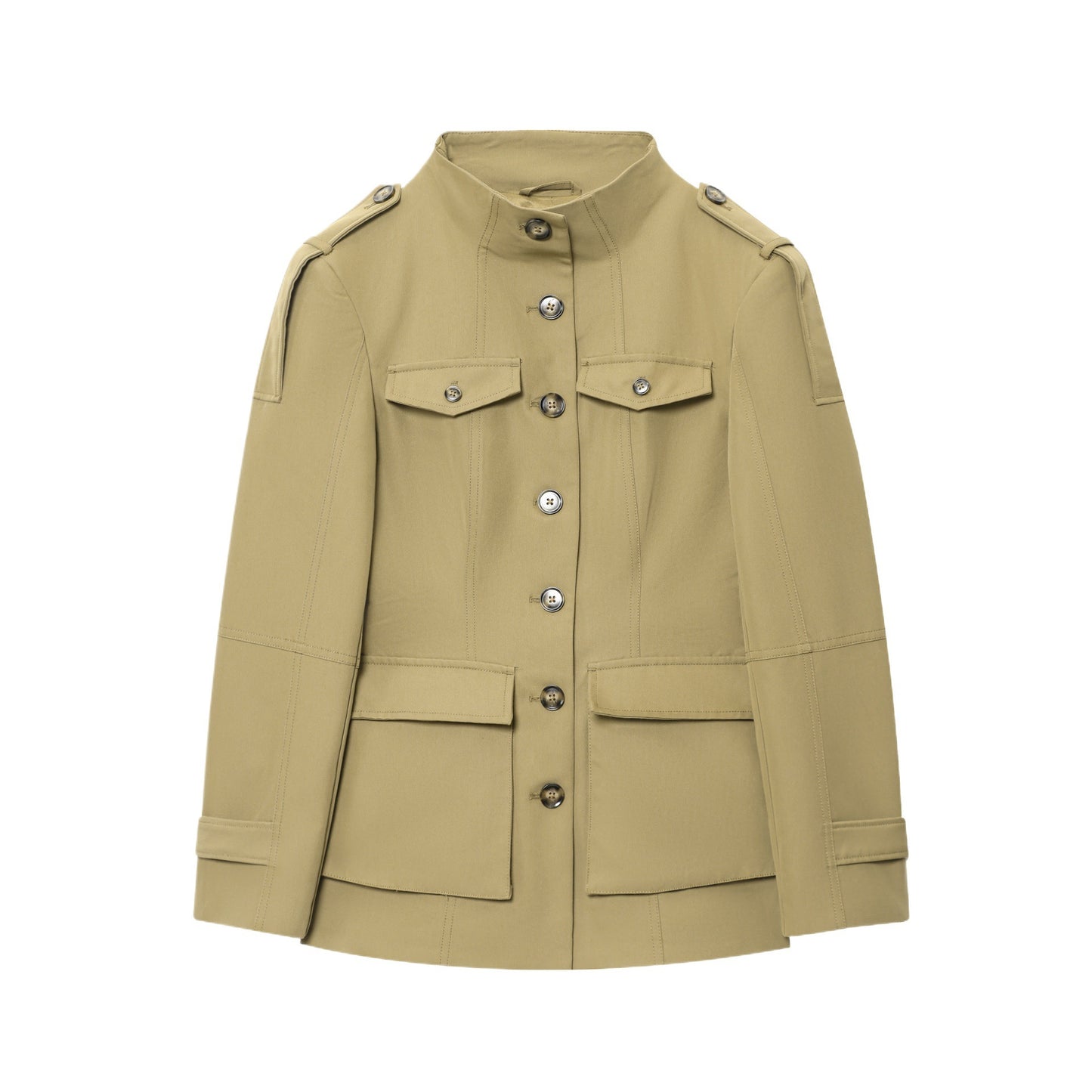 Damen modische Utility-Jacke mit praktischen Taschen und betonten Schulterdetails Stalluxe