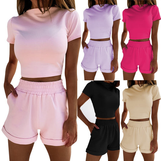 Damen Stilvolles Kurz geschnittenes Activewear-Set Stalluxe
