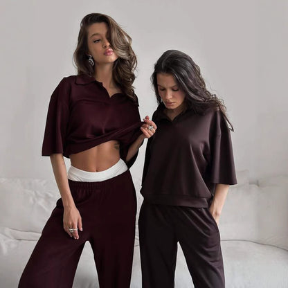Damen Elegantes und komfortables Jumpsuit mit modischem Kragen Stalluxe