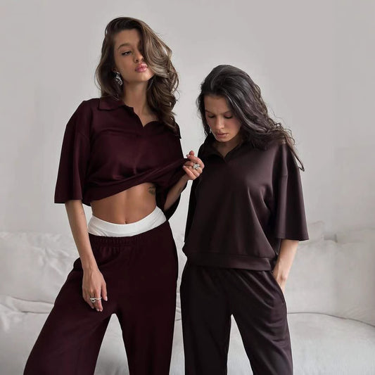 Damen Elegantes und komfortables Jumpsuit mit modischem Kragen Stalluxe