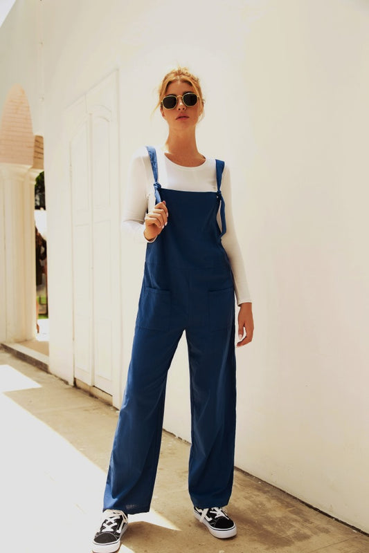 Damen Lässiger Jumpsuit mit praktischen Taschen und breiten Trägern Stalluxe