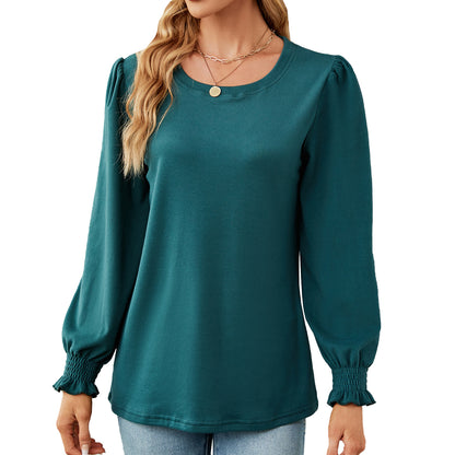 Damen Pullover mit Puffärmeln und elastischen Bündchen Stalluxe