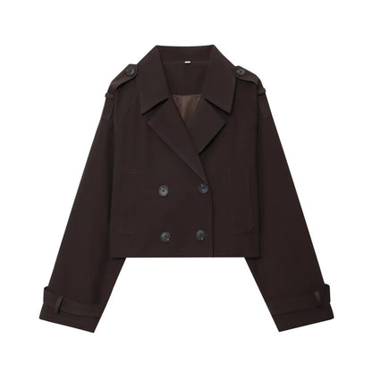 Damen Modische Kurzjacke im doppelten Knopfdesign Stalluxe