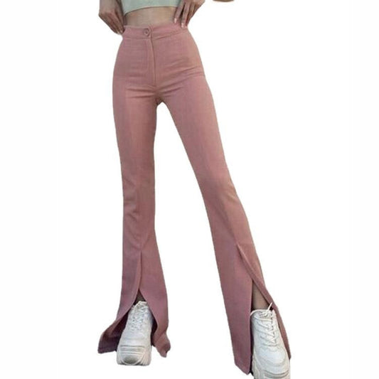 Damen Flared Leggings mit seitlichem Schlitz Stalluxe