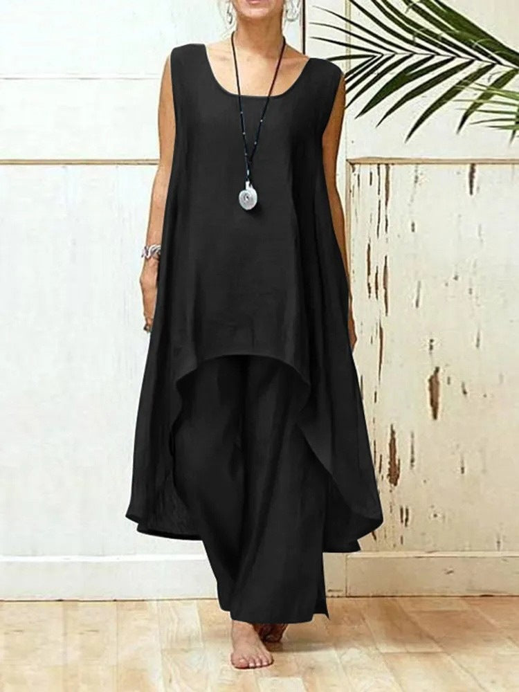 Women's Flowy Tunic Maxi Jumpsuit Stalluxe