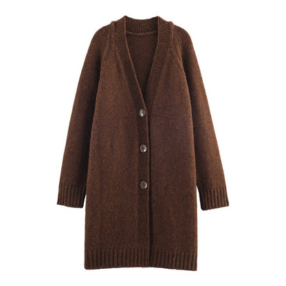 Damen Grobstrickjacke mit Übergröße und eleganter Knopfleiste Stalluxe