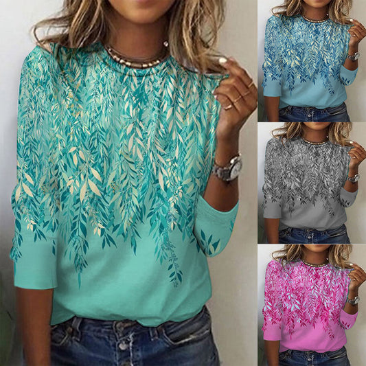 Damen Langarmshirt mit lebhaftem Blumenmuster Stalluxe