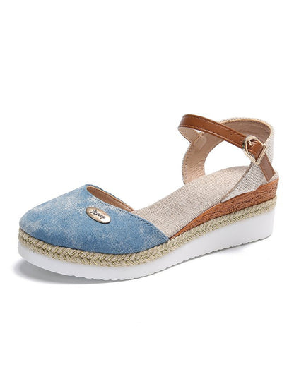 Damen Wedge-Sandaletten mit elegantem Riemen und komfortablem Fußbett Stalluxe