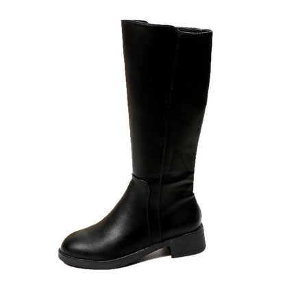 Damen Hochamtliche Stiefel mit seitlichem Reißverschluss und robustem Blockabsatz Stalluxe