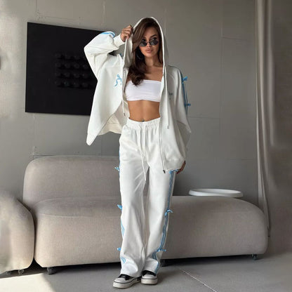 Damen Oversized Kapuzenjacke mit dekorativem Kordelzug Stalluxe