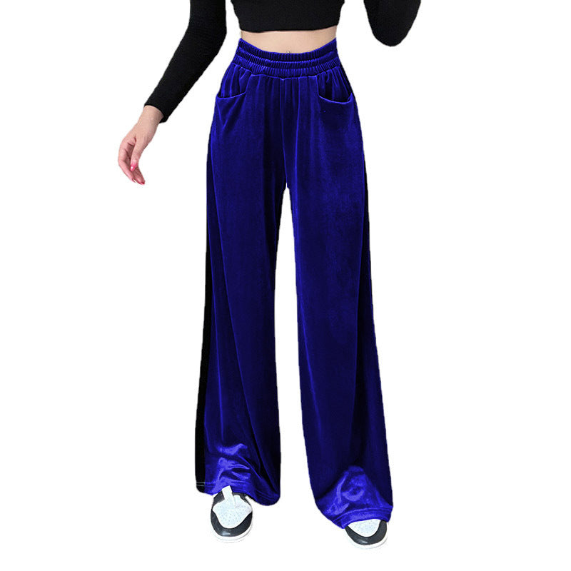 Damen Weite Sommerhose mit elastischem Bund und seitlichen Taschen Stalluxe