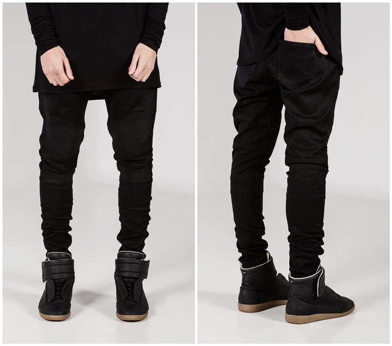 Herren Slim Fit Jeans mit strukturierten Steppnähten Stalluxe