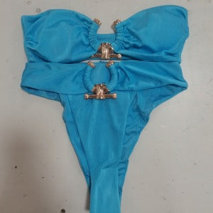 Damen Bikini-Set mit raffiniertem Trägerdesign und modischen Verzierungen Stalluxe