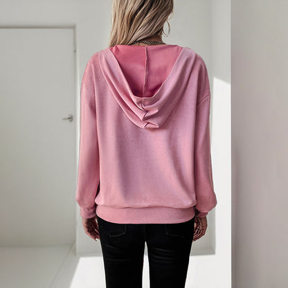 Damen lässiger Hoodie mit Kängurutasche Stalluxe