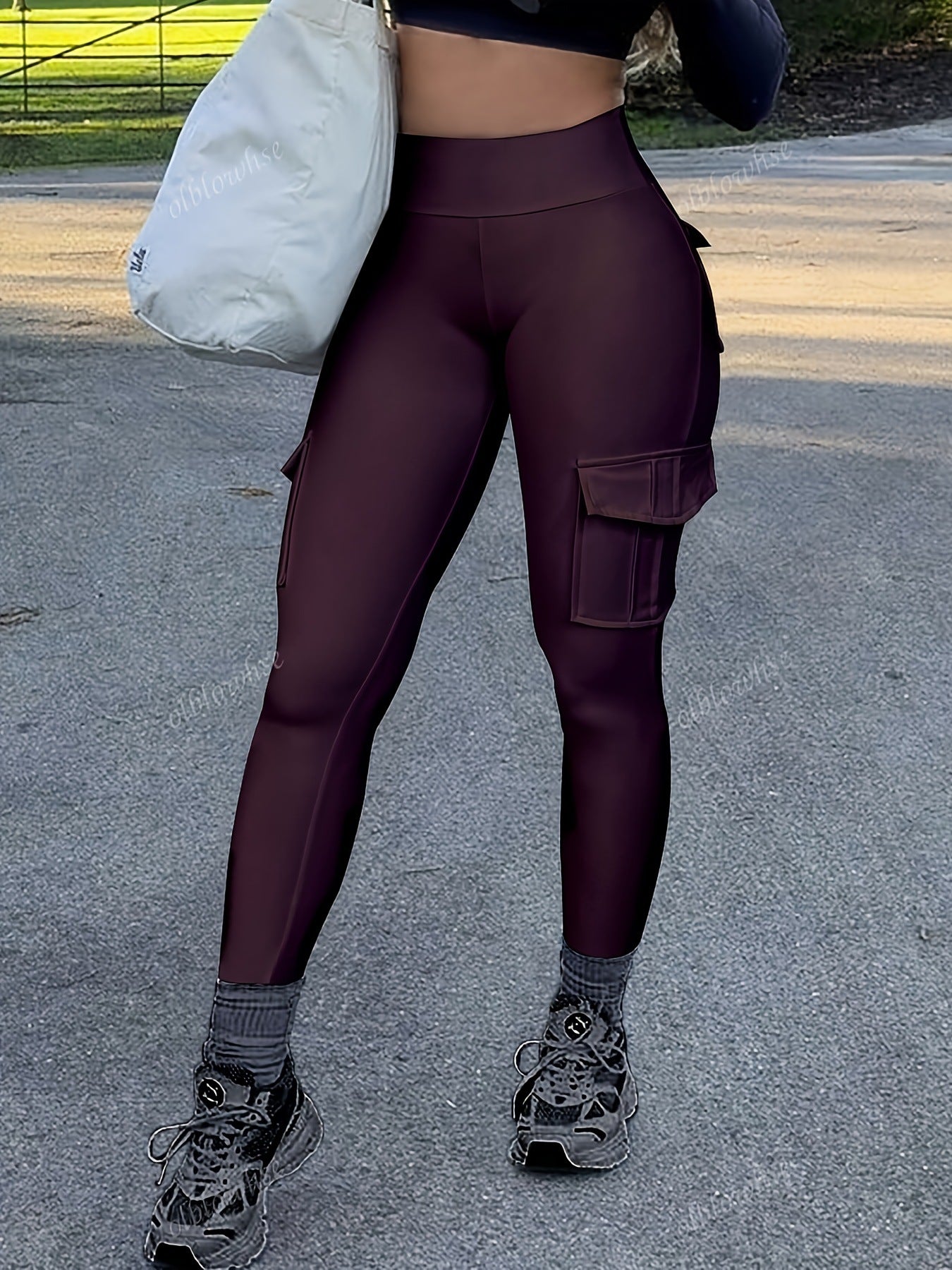 Damen Sportliche Leggings mit praktischen Cargo-Taschen Stalluxe
