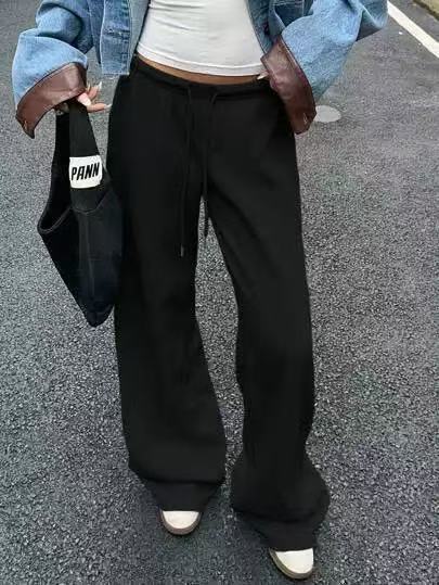 Damen Lässige Sweatpants mit weitem Schnitt und elastischem Bund Stalluxe