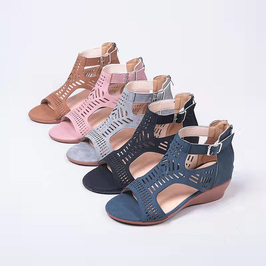 Damen Absatzsandalen mit atmungsaktiven Einsätzen Stalluxe
