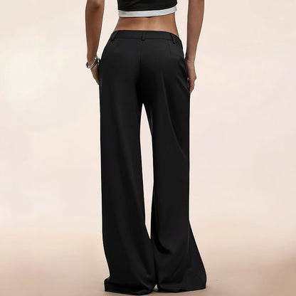 Damen elegante weite Reisehose mit seitlichen Taschen Stalluxe