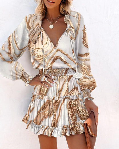 Damen Kurzärmeliges Freizeitkleid mit verspieltem Design Stalluxe Khaki