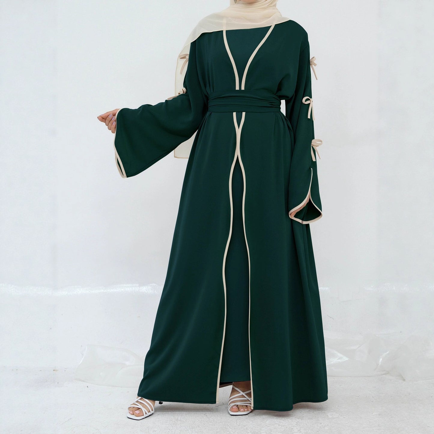 Damen Maxikleid mit eleganten Schleifendetails und fließendem Schnitt Stalluxe