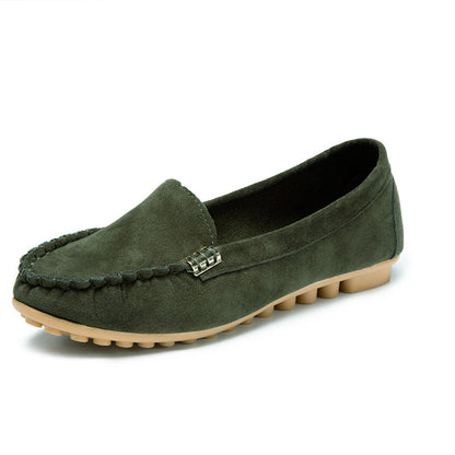 Damen Mokassins mit weichem Wildleder und rutschfester Sohle Stalluxe