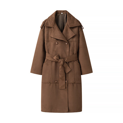 Damen modischer Trenchcoat mit taillierbarem Gürtel und schickem Oversize-Schnitt Stalluxe