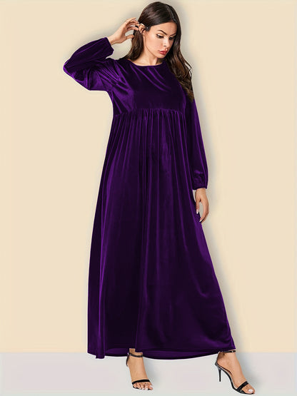 Damen Elegantes Maxikleid aus samtigem Stoff mit weitem Schnitt Stalluxe
