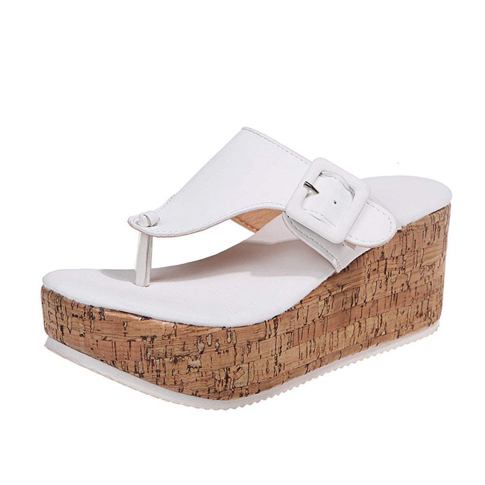 Damen Wedgesandalen mit modischem Riemen und ergonomischem Fußbett Stalluxe