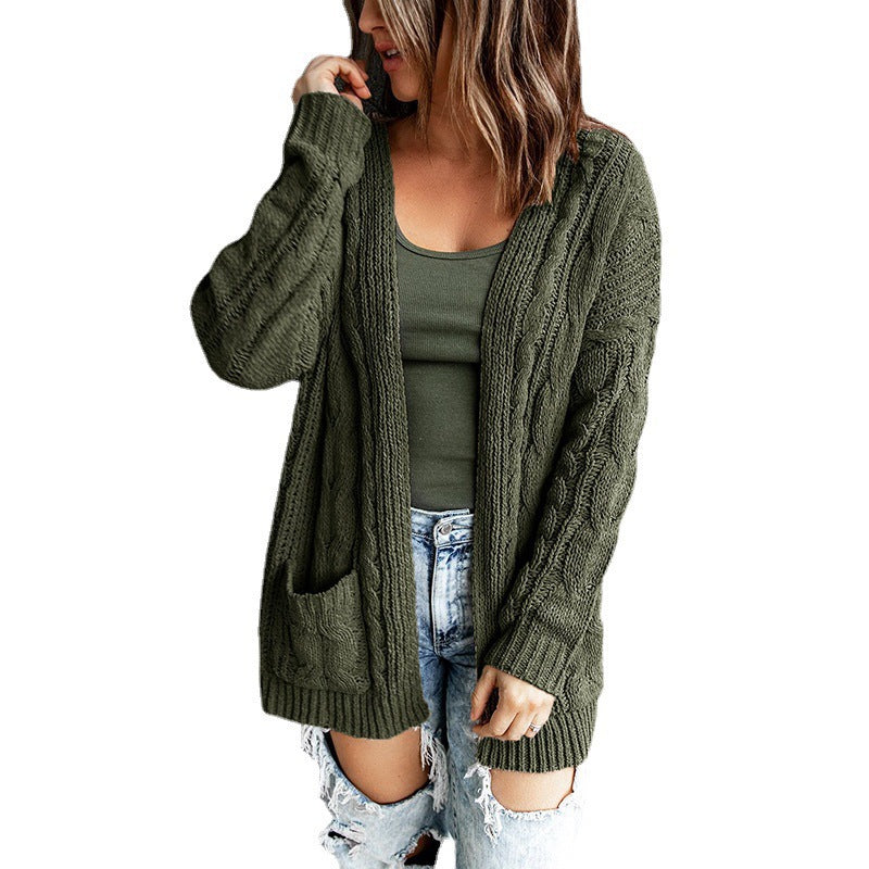 Damen Strickjacke im lässigen Oversized-Stil mit offener Front Stalluxe