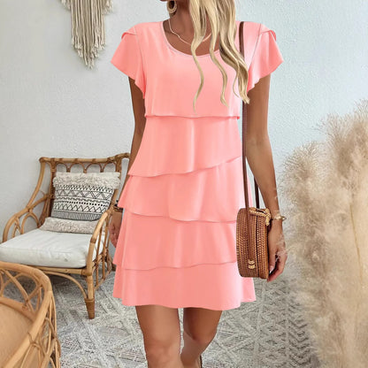 Damen Stufen-Rüschenkleid Stalluxe