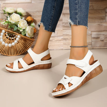 Damen Komfortable Riemensandalen mit flexibel verstellbaren Riemen und gepolsterter Sohle Stalluxe