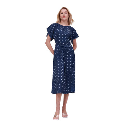 Damen Maxi-Kleid mit modernen Punkten Stalluxe