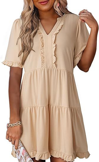 Damen Freizeitkleid mit Rüschendetails Stalluxe