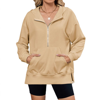Damen Kapuzenpullover mit durchgehendem Reißverschluss und Taschen Stalluxe