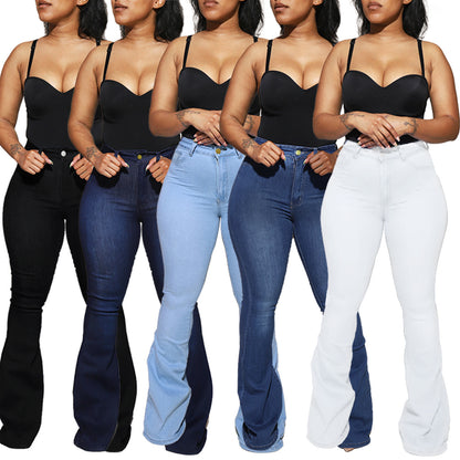 Damen Flared Jeans mit hohem Taillenbund und figurformendem Schnitt Stalluxe