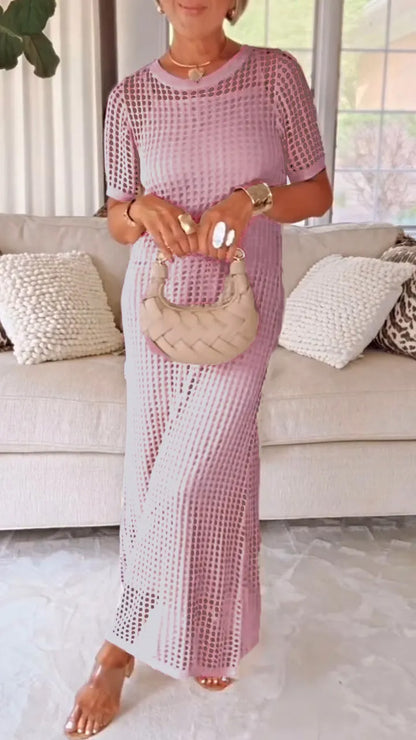 Women's Elegant Mesh Maxi Dress Stalluxe