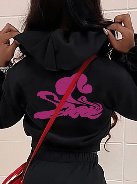 Damen Sportliche Kapuzenjacke Stalluxe