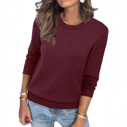 Damen Modischer Pullover mit strukturiertem Zickzack-Muster und lässigem Schnitt Stalluxe