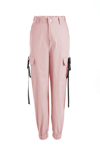 Damen Cargo-Hose mit elastischem Bund und praktischen Taschen Stalluxe