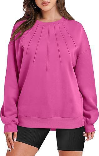 Damen Oversize Sweatshirt mit strukturiertem Design Stalluxe Magenta
