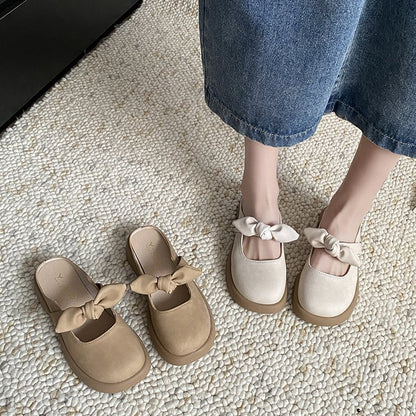 Damen Elegante Mules mit modischer Knoten-Applikation Stalluxe