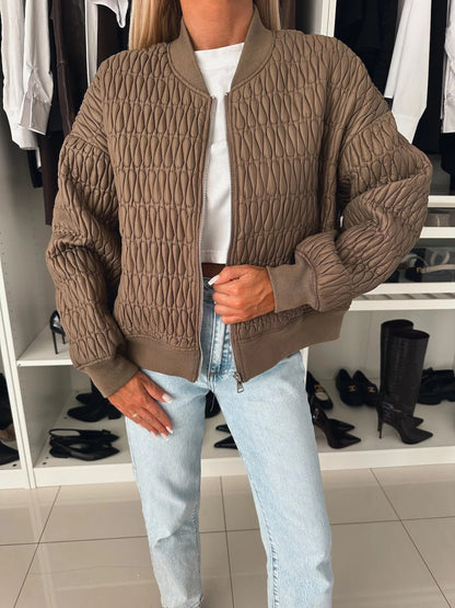 Damen Stepp-Bomberjacke mit elastischen Bündchen und modernem Reißverschluss Stalluxe